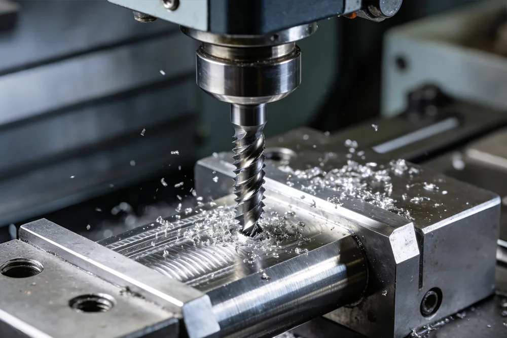 Precauções para rosqueamento de furos profundos.